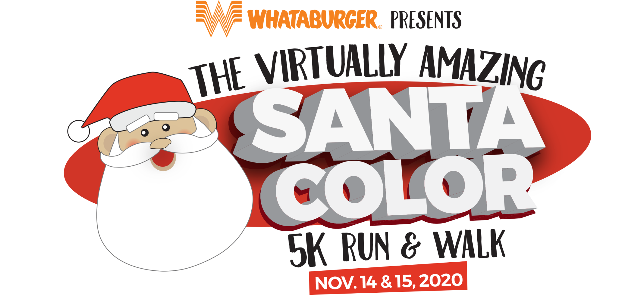 The Virtually Amazing Santa Color 5K run and walk